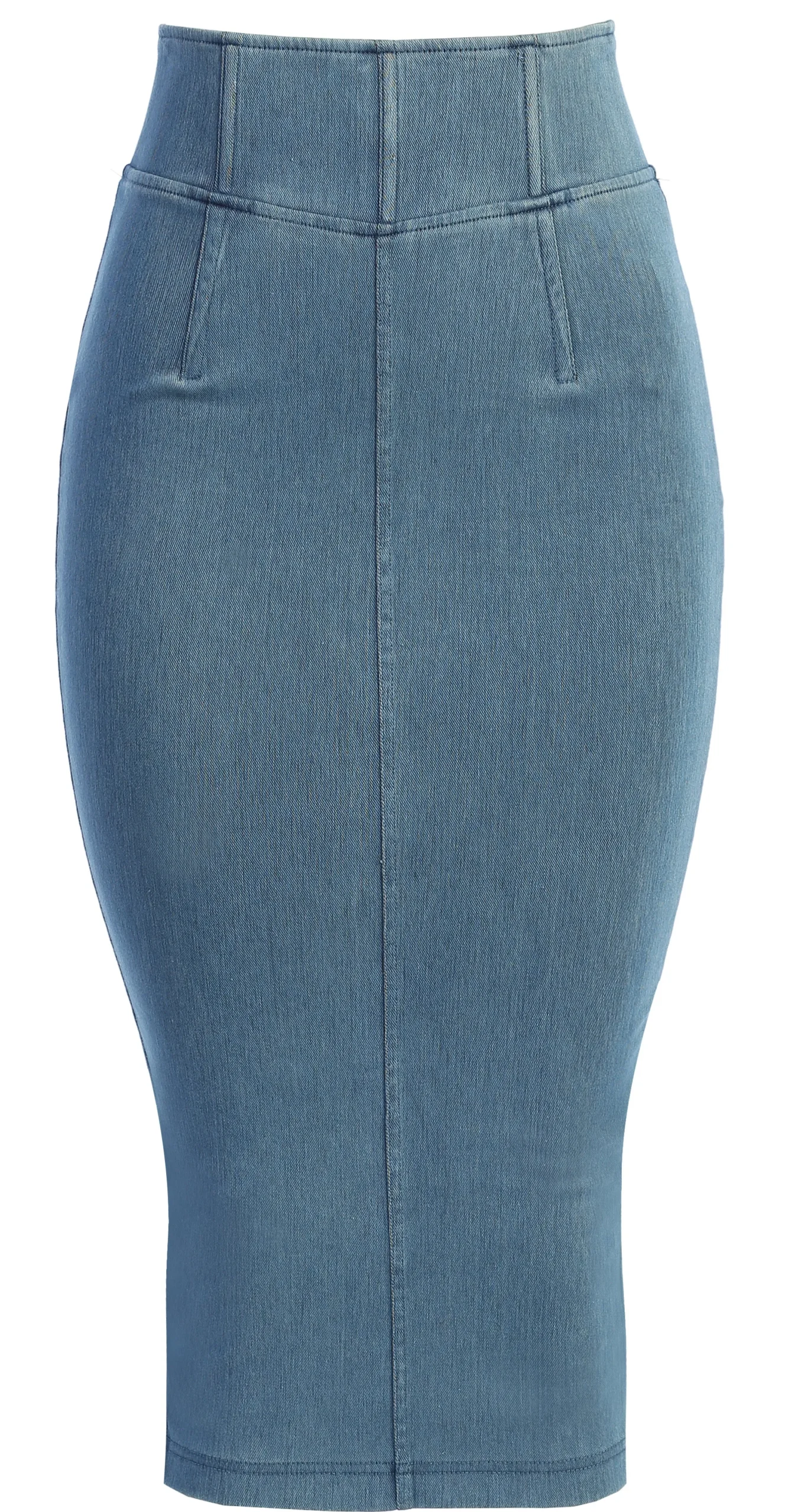JLUXLABEL ANITA LONG DENIM SKIRT
