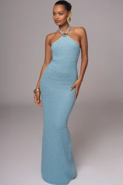 JLUXLABEL Aqua Overseas Halter Maxi Dress