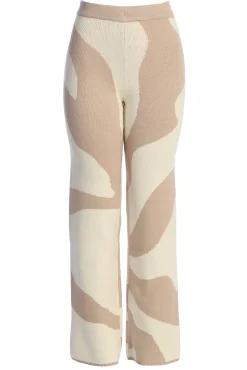 JLUXLABEL Beige Abstract Tiarra Pants