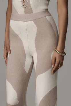 JLUXLABEL Beige Abstract Tiarra Pants