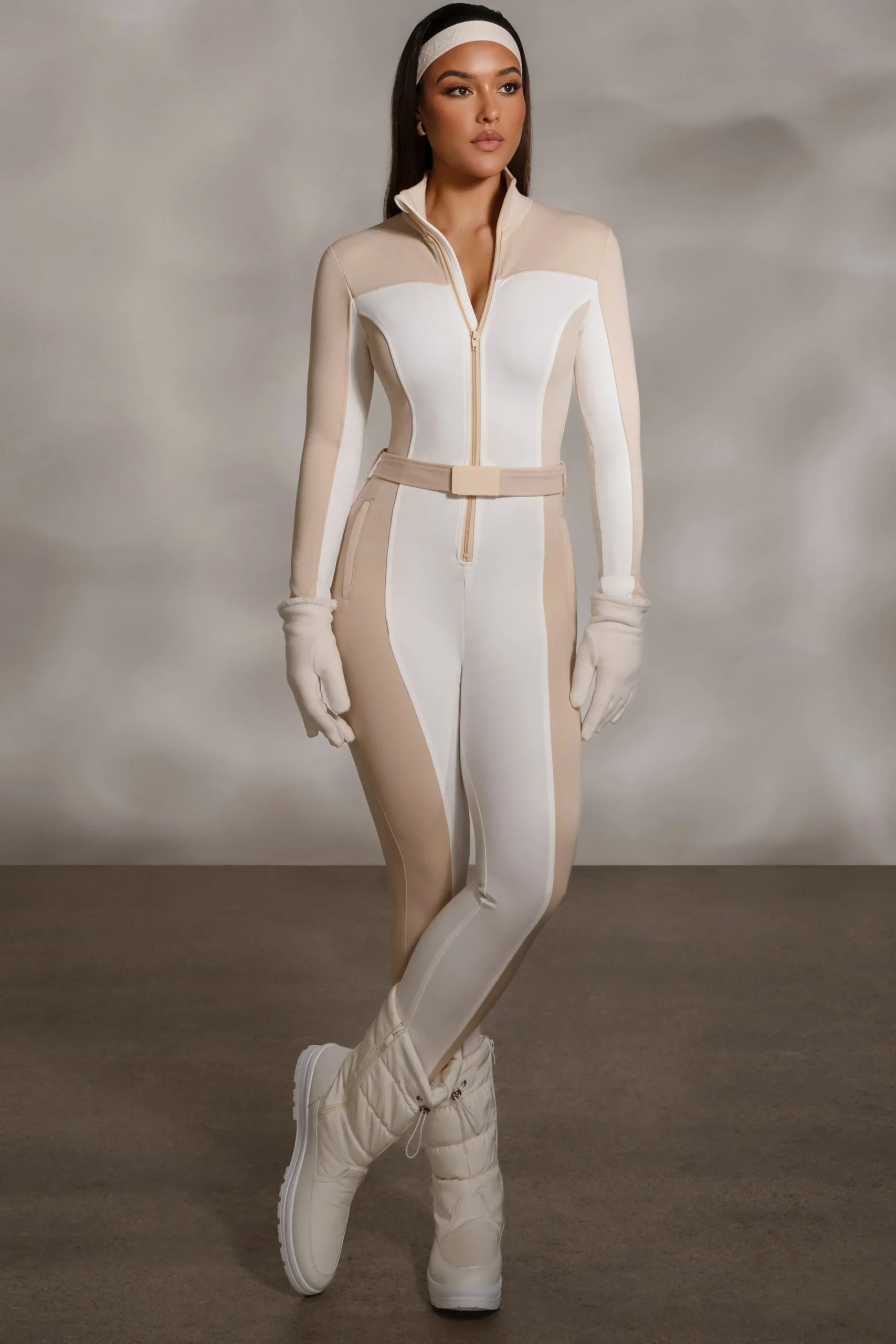 JLUXLABEL Beige Arctic Rush Ski Suit