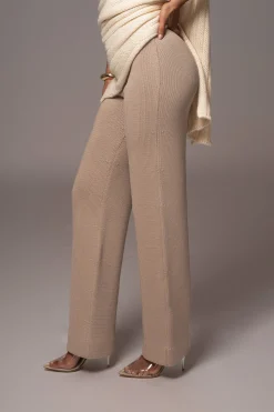 JLUXLABEL Beige Back In Business Knit Trousers