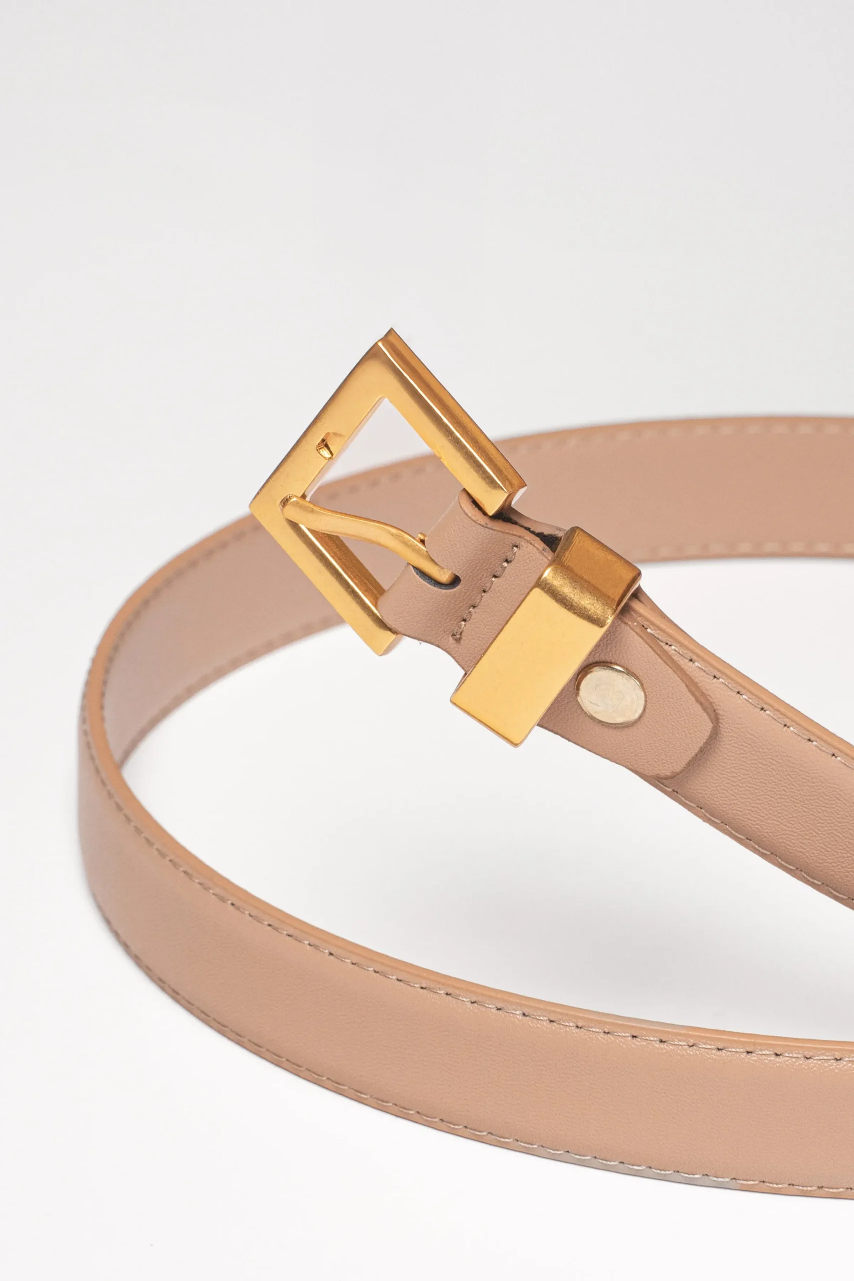 JLUXLABEL Beige Bonnie Buckle Belt