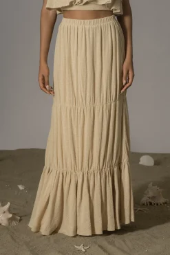 JLUXLABEL Beige By The Sea Skirt Set