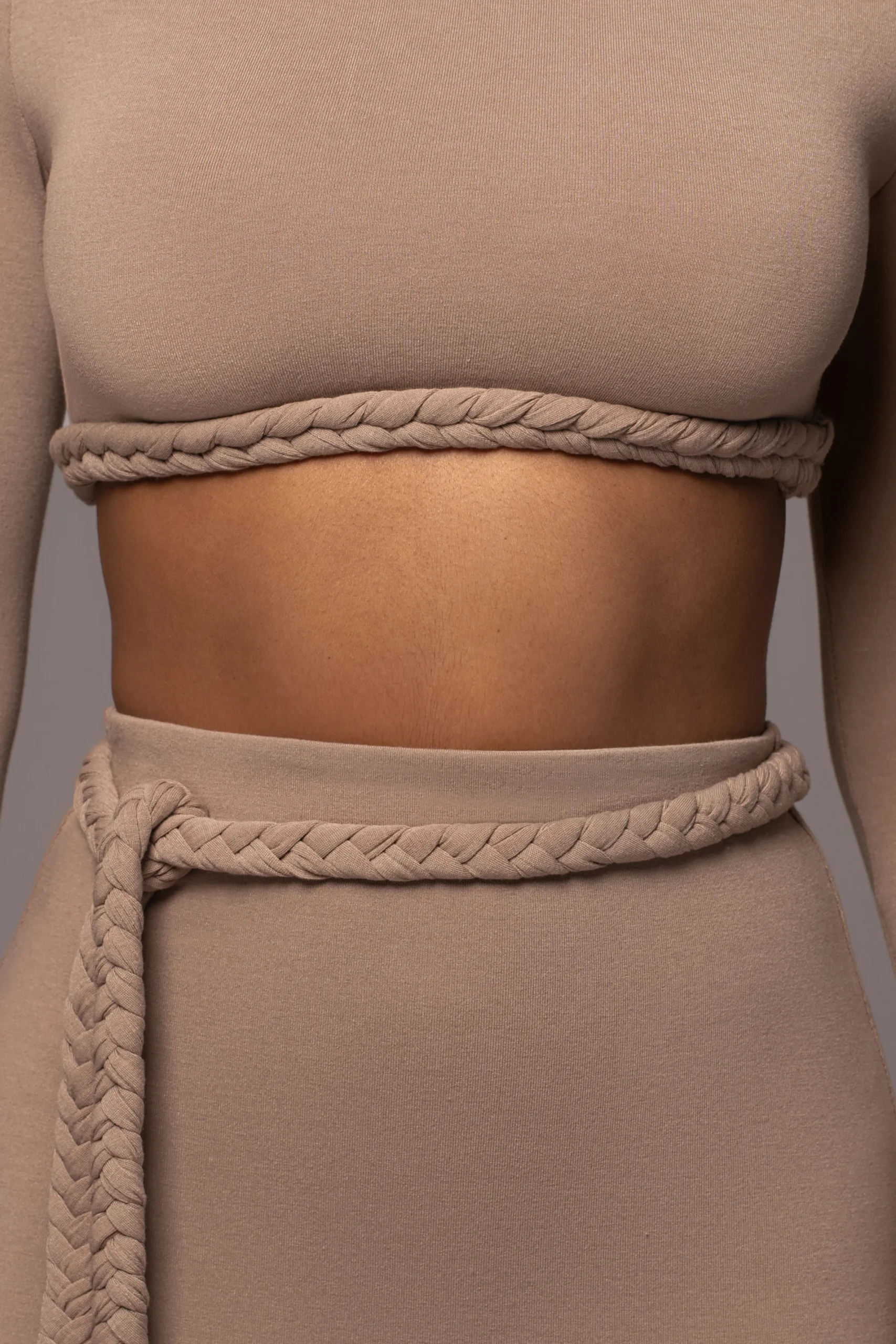 JLUXLABEL Beige City Love Two-Piece Skirt Set