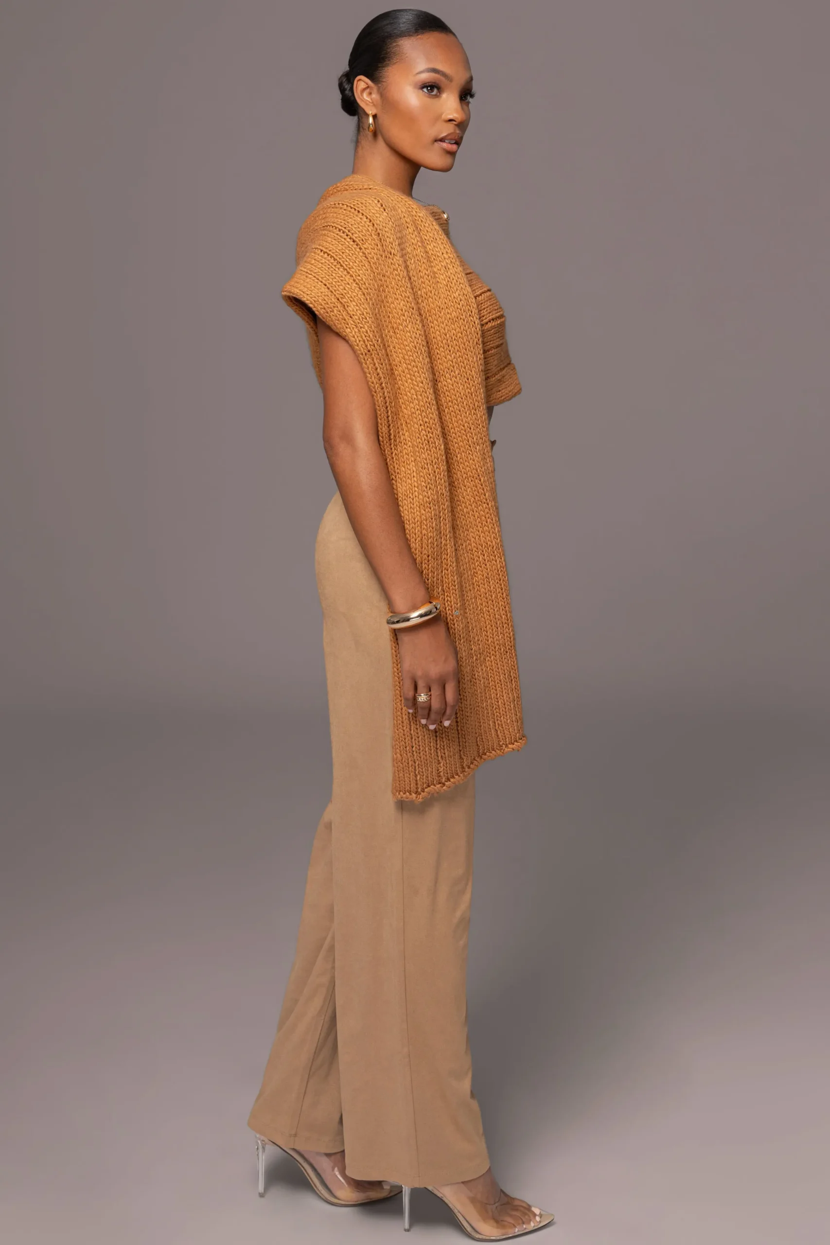 JLUXLABEL Beige Classic High Rise Trousers