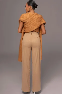 JLUXLABEL Beige Classic High Rise Trousers