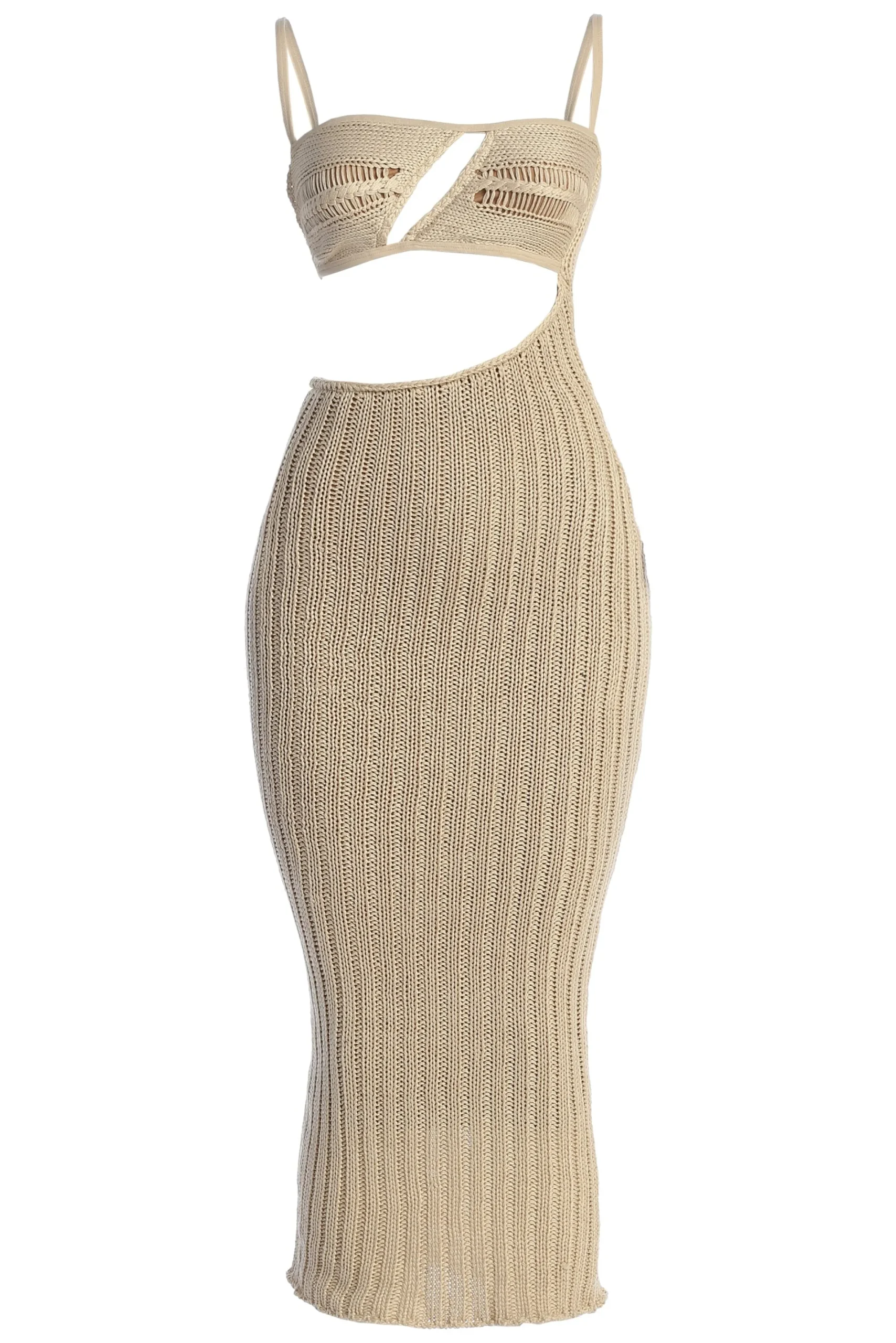 JLUXLABEL Beige Coastal Escape Dress