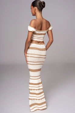 JLUXLABEL Beige Corazon Ruffle Skirt Set