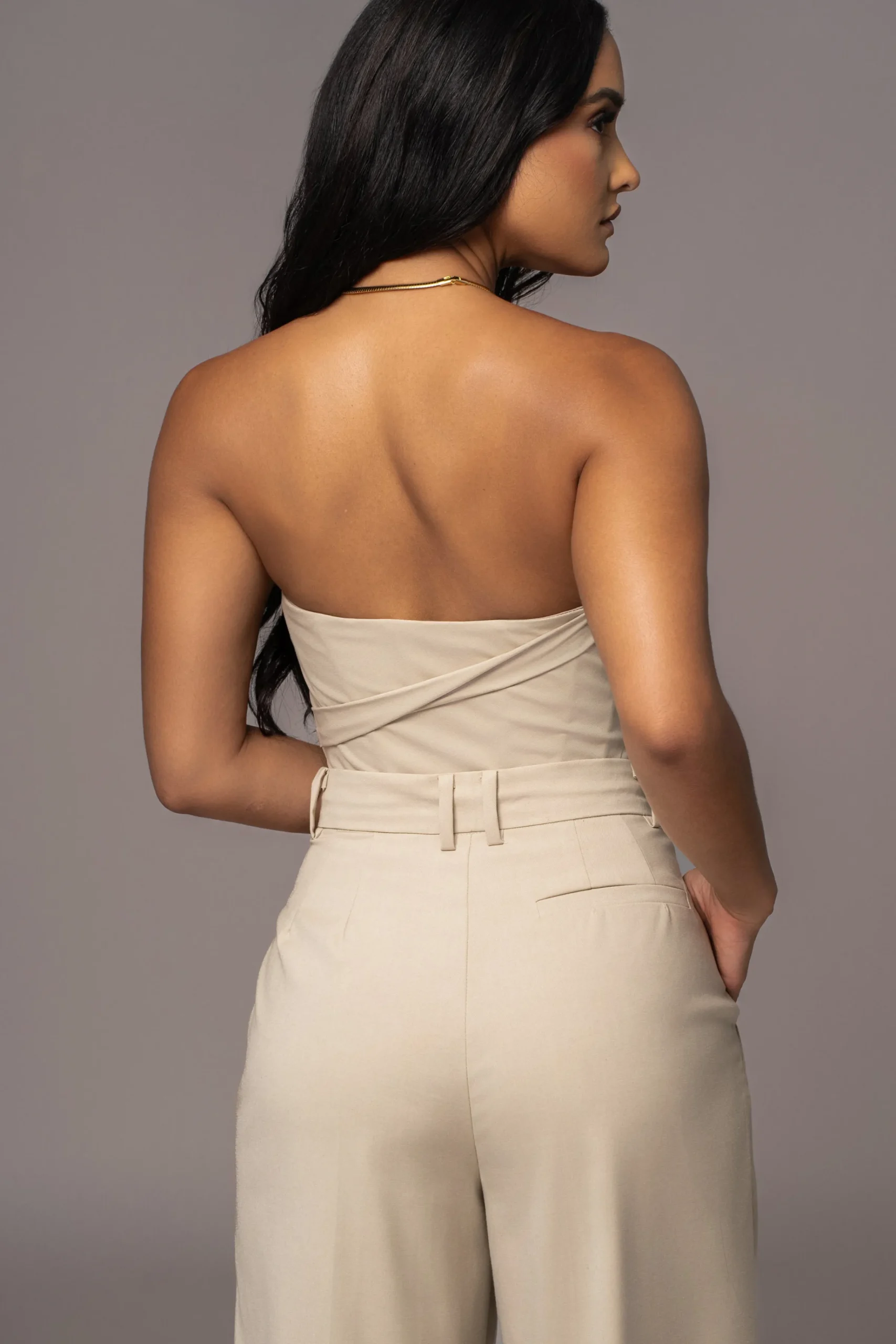 JLUXLABEL Beige Falling For You Corset