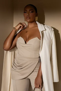 JLUXLABEL Beige Falling For You Corset