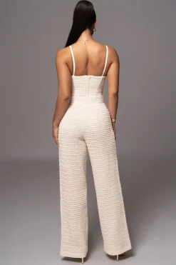 JLUXLABEL Beige Francine Pants