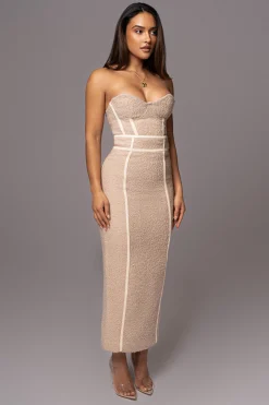 JLUXLABEL Beige Jozie Bustier Top