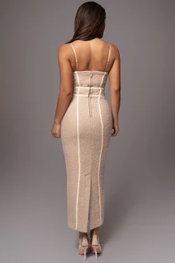 JLUXLABEL Beige Jozie Bustier Top