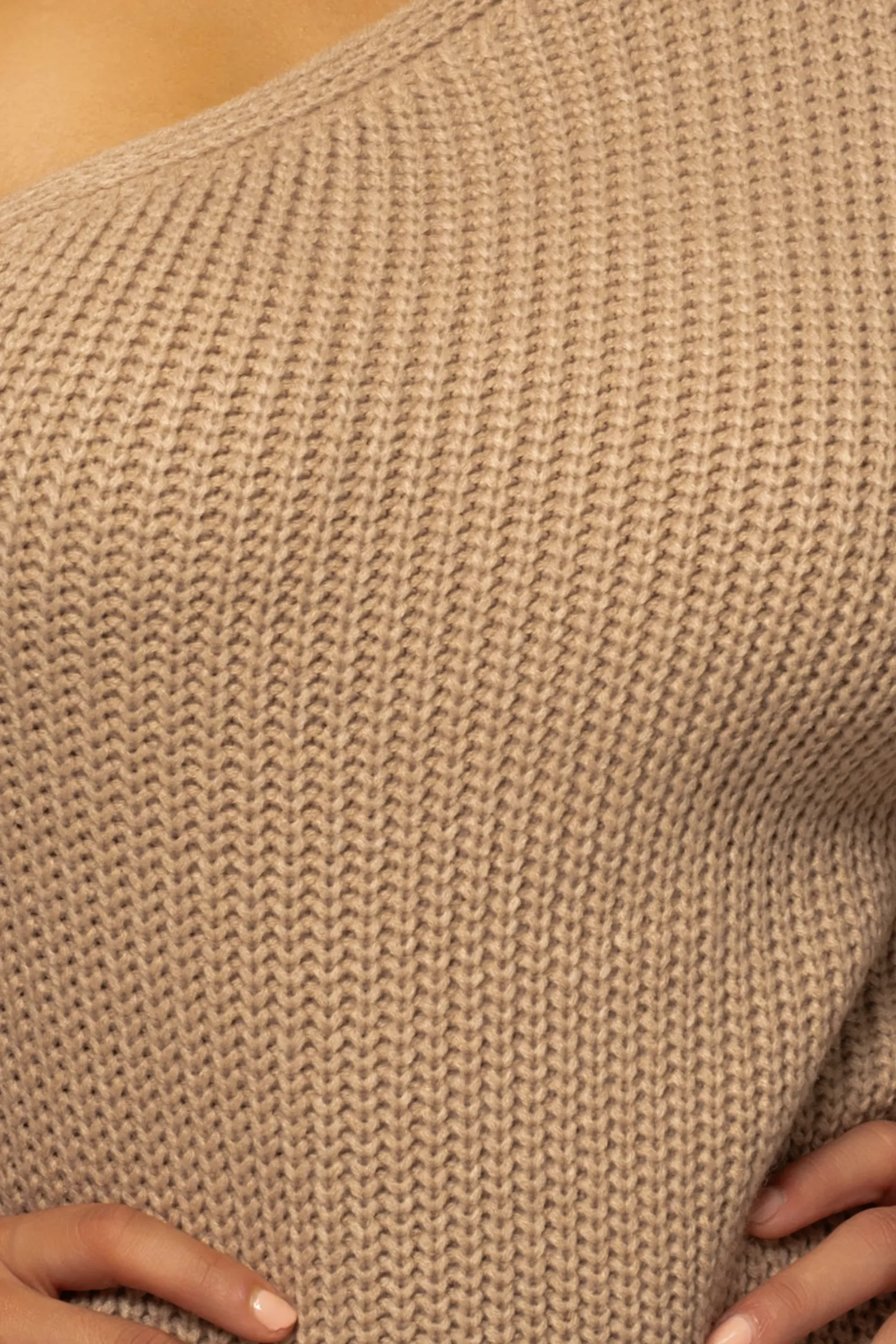 JLUXLABEL Beige Long Knit Sweater Dress