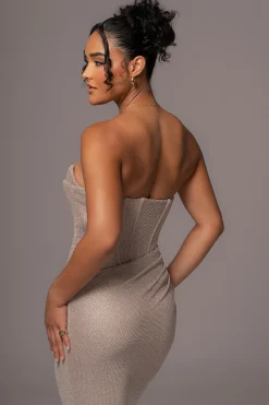 JLUXLABEL Beige Lush Life Maxi Dress