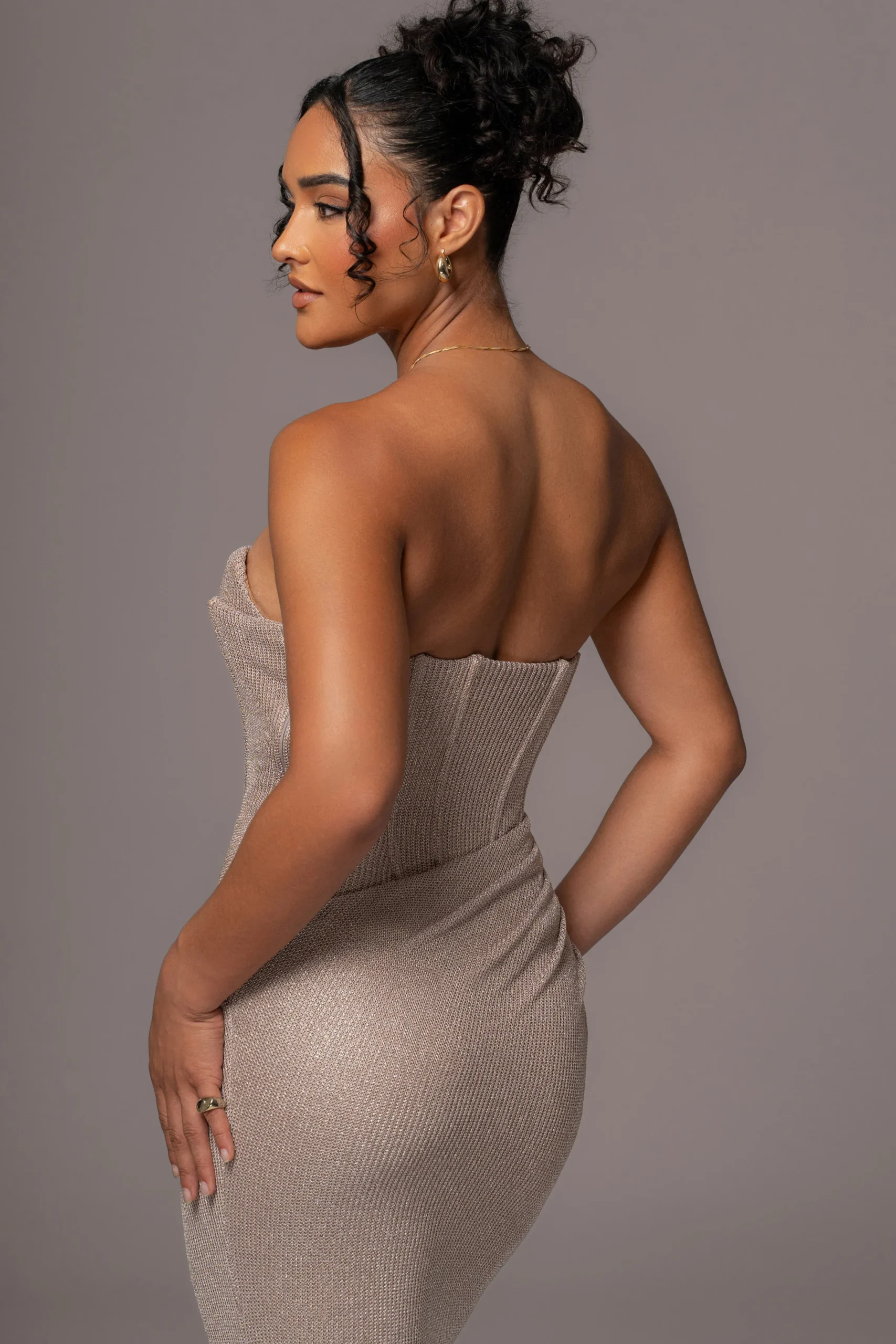 JLUXLABEL Beige Lush Life Maxi Dress