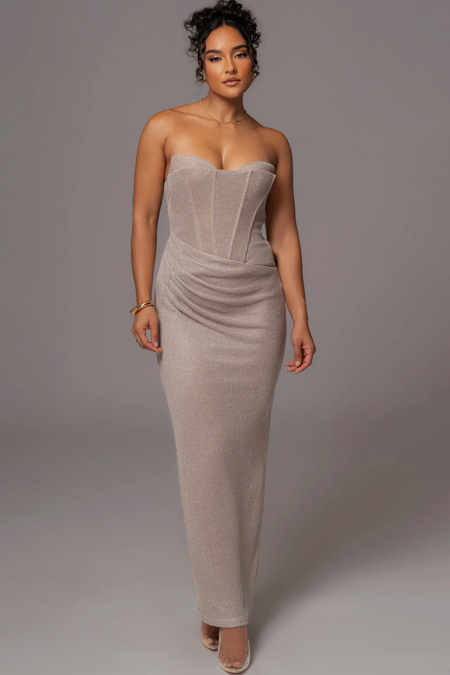 JLUXLABEL Beige Lush Life Maxi Dress