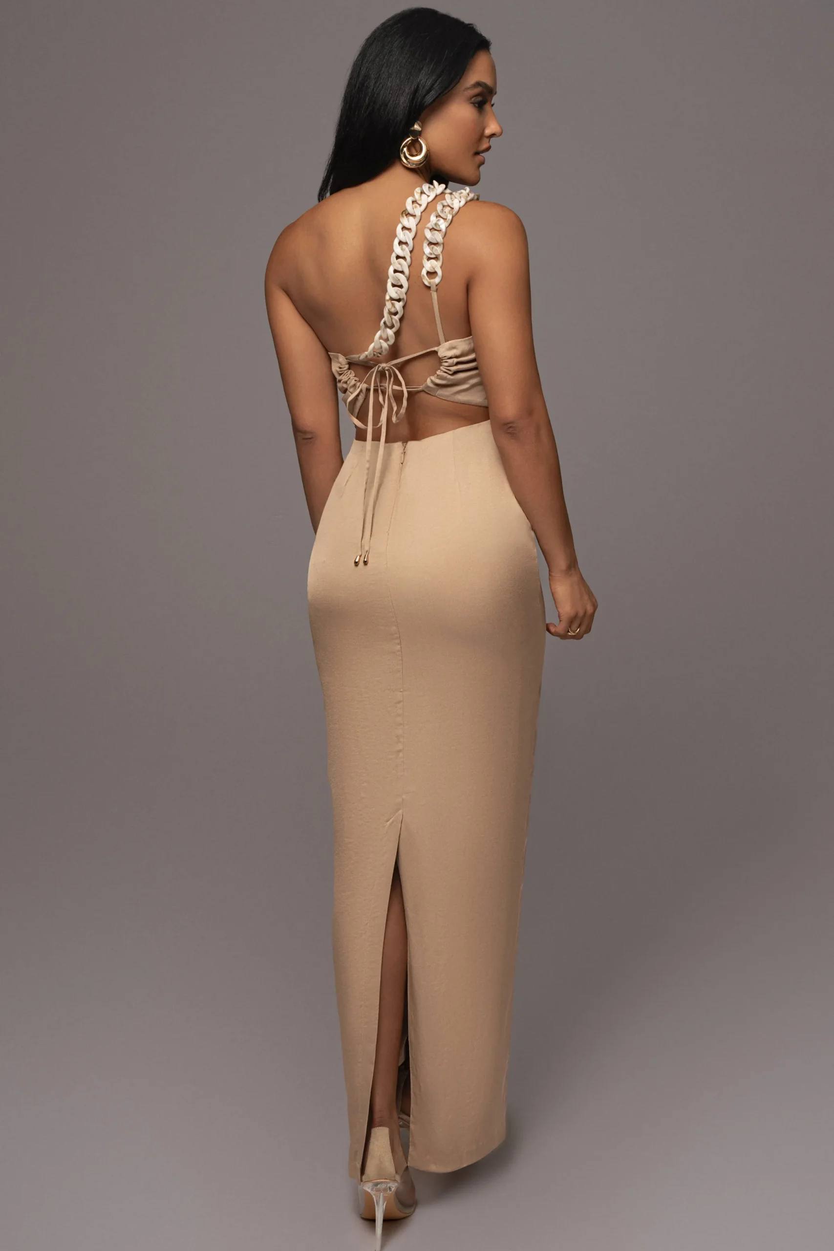 JLUXLABEL Beige Luxury Living Maxi Dress