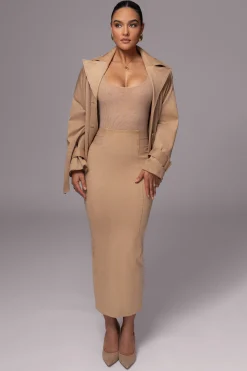 JLUXLABEL Beige Nightfall Suede Jacket