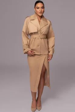 JLUXLABEL Beige Nightfall Suede Jacket