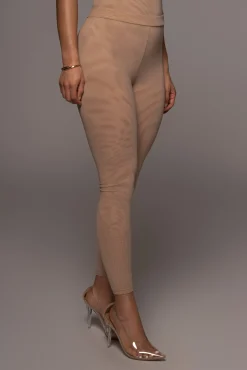JLUXLABEL Beige Nina Mesh Pants