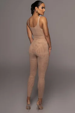 JLUXLABEL Beige Nina Mesh Pants