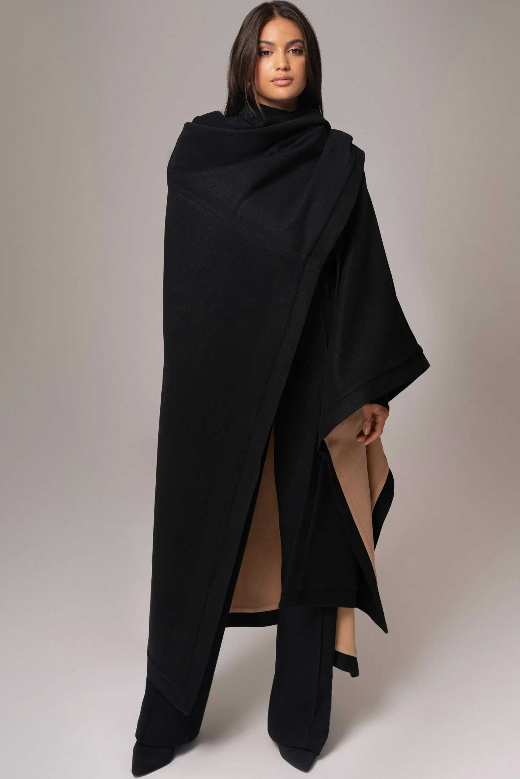 JLUXLABEL Beige Park City Reversible Shawl