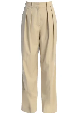 JLUXLABEL Beige Power Hour High Waist Trousers