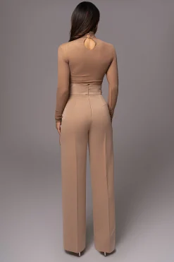 JLUXLABEL Beige Santiana Turtleneck Top