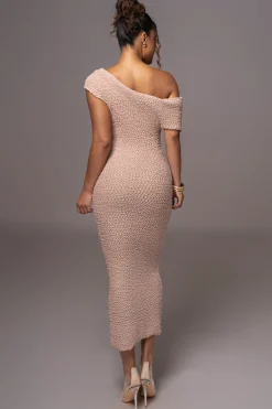 JLUXLABEL Beige Shayna Knit Maxi Dress