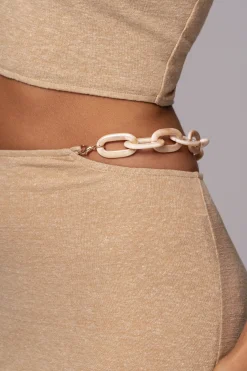 JLUXLABEL Beige Summer Horizon Skirt Set