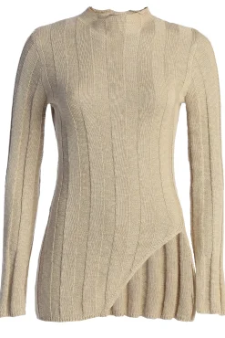 JLUXLABEL Beige Take A Chance Ribbed Pant Set