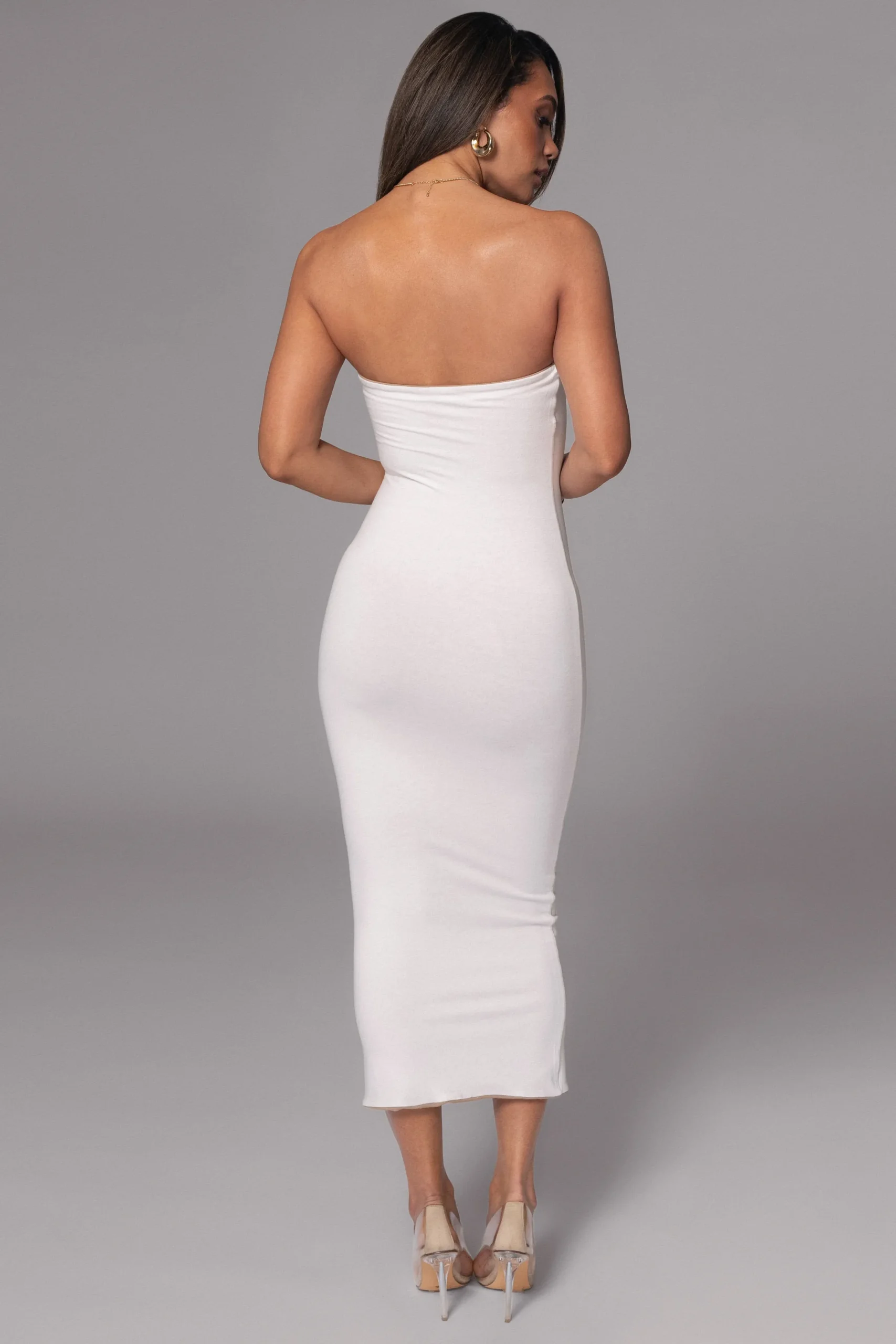 JLUXLABEL Beige/Ivory Shelley Reversible Maxi Dress