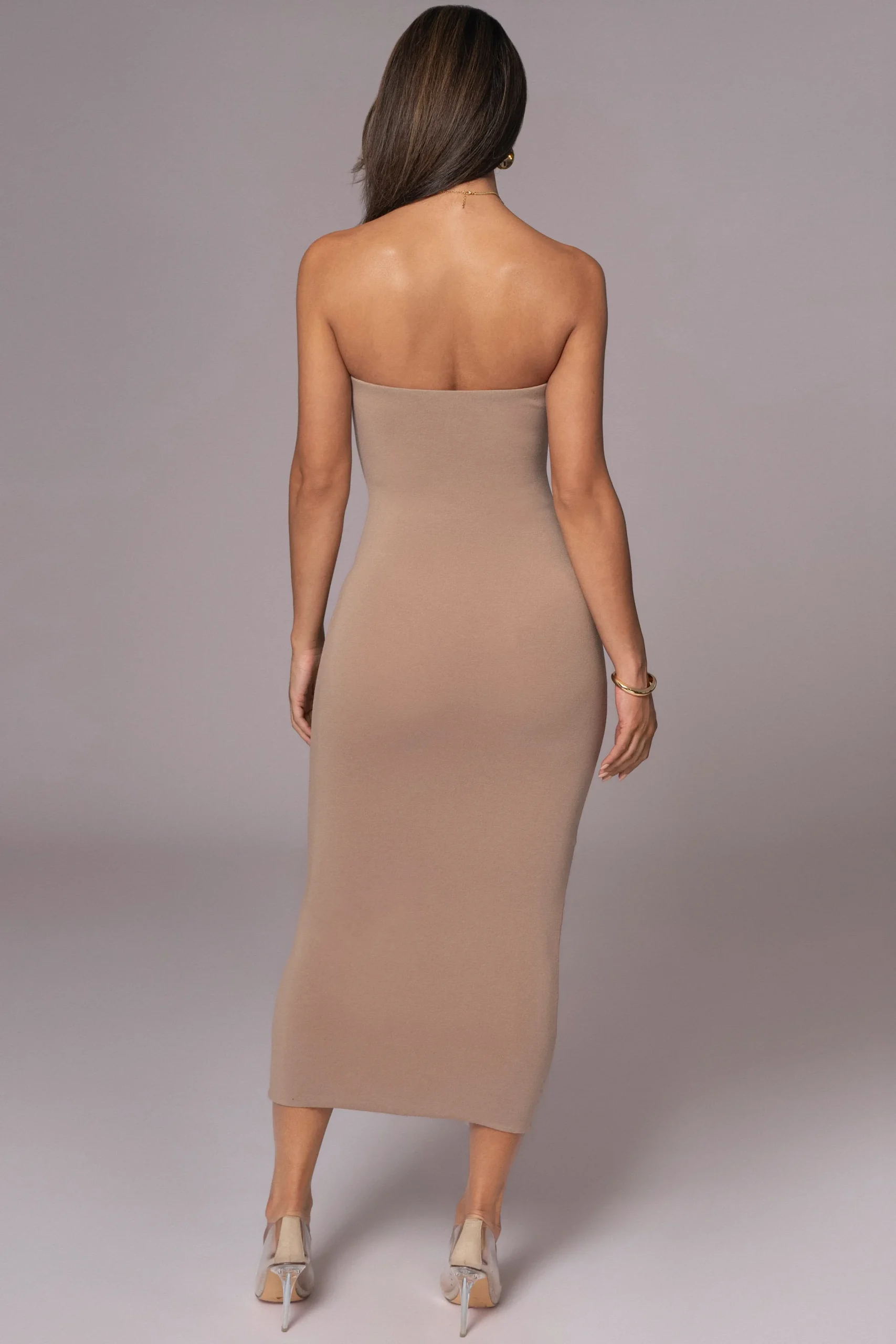 JLUXLABEL Beige/Ivory Shelley Reversible Maxi Dress