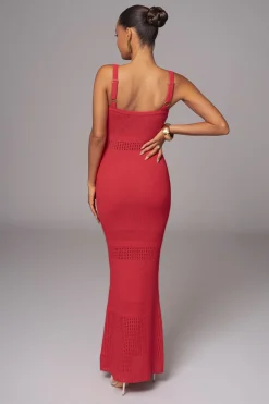 JLUXLABEL Berry Palm Springs Knit Maxi Dress