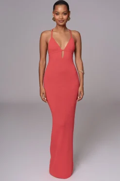 JLUXLABEL Berry Sun Rays Knit Maxi Dress