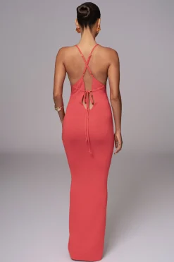 JLUXLABEL Berry Sun Rays Knit Maxi Dress