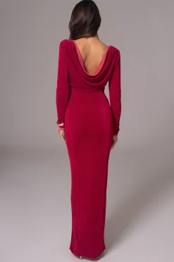 JLUXLABEL Berry/Mauve Ashton Reversible Maxi Dress
