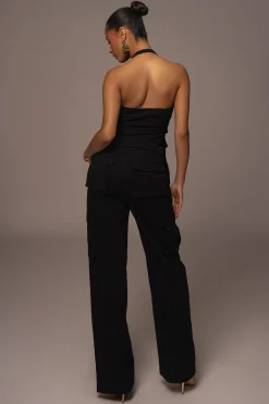 JLUXLABEL Black Aeris Pant Set