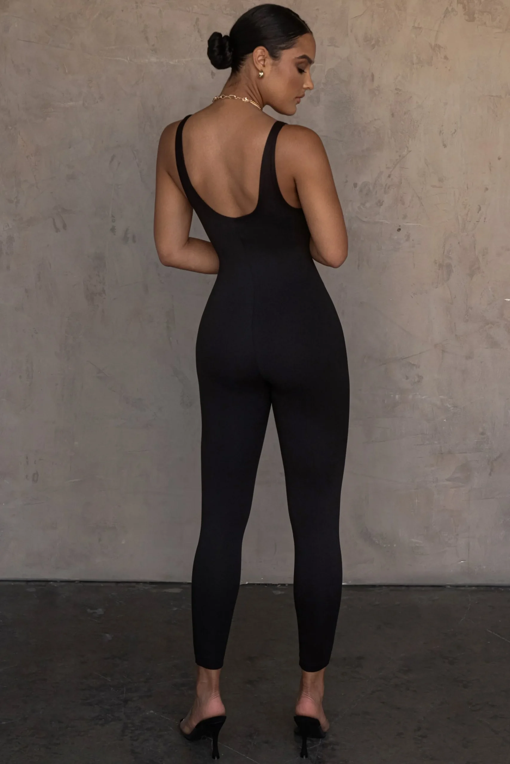 JLUXLABEL Black Alo Double Layer Jumpsuit