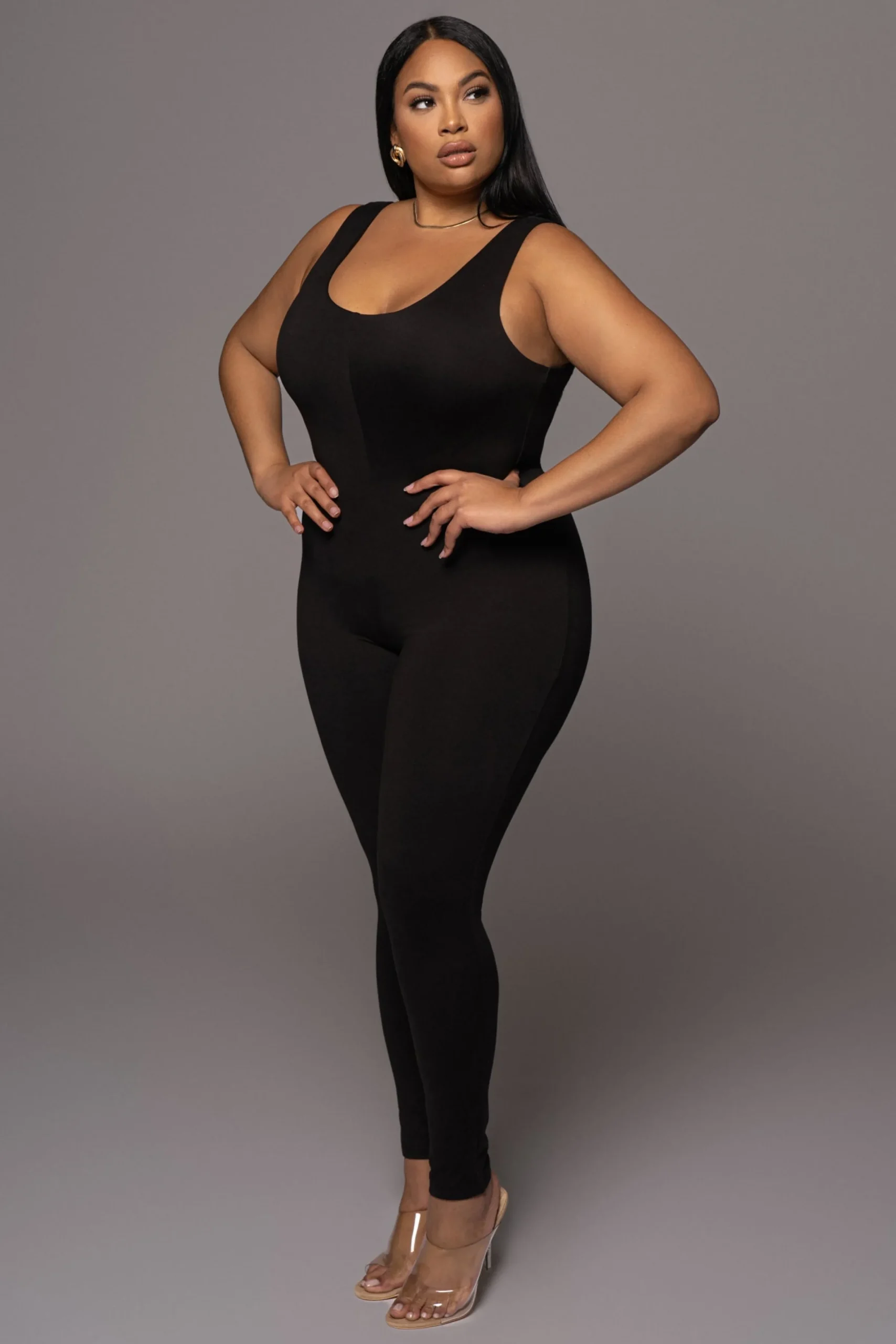 JLUXLABEL Black Alo Double Layer Jumpsuit