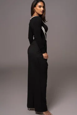 JLUXLABEL Black Asymmetrical Draped Trousers