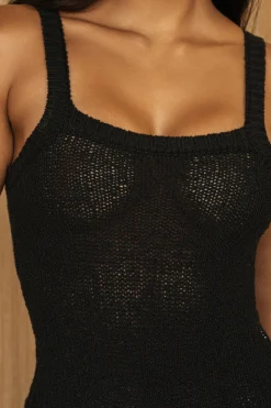 JLUXLABEL Black At Ease Tank Bodysuit