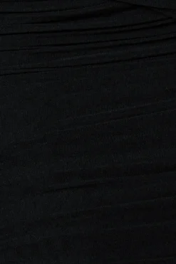 JLUXLABEL Black Aura Shimmer Midi Dress