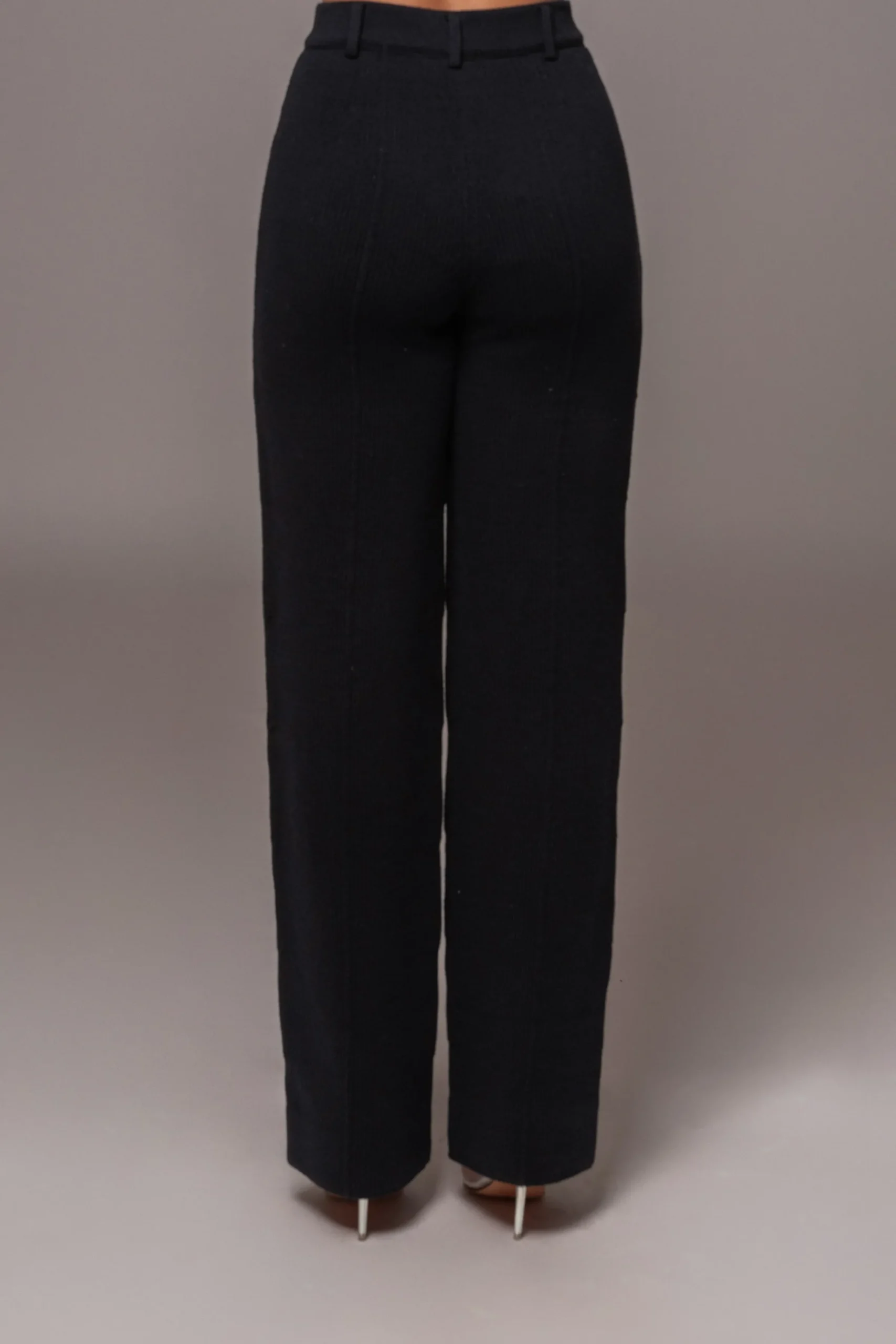 JLUXLABEL Black Back In Business Knit Trousers