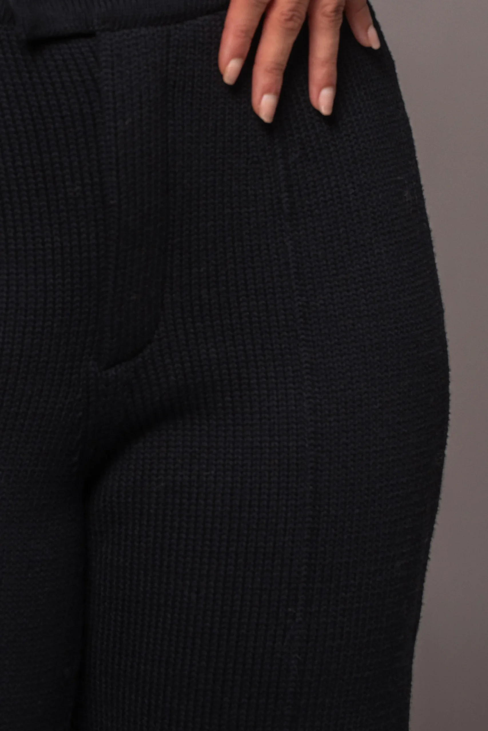 JLUXLABEL Black Back In Business Knit Trousers