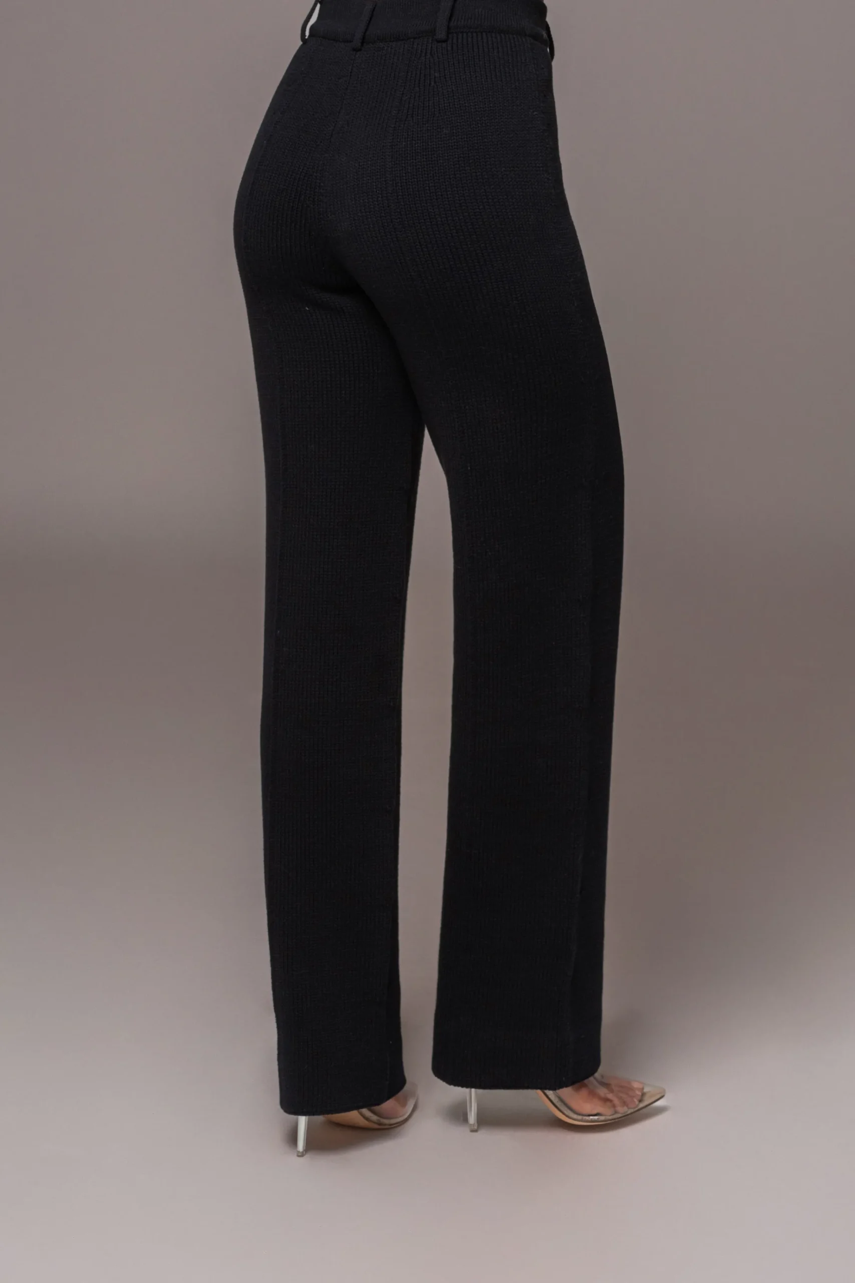 JLUXLABEL Black Back In Business Knit Trousers