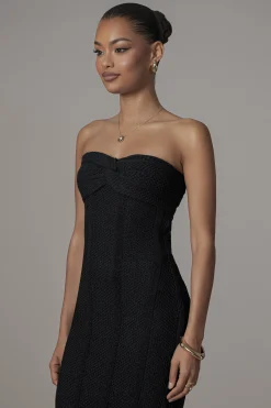 JLUXLABEL Black Blanca Strapless Maxi Dress