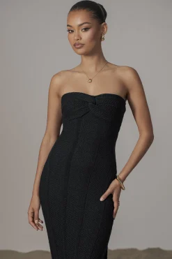 JLUXLABEL Black Blanca Strapless Maxi Dress